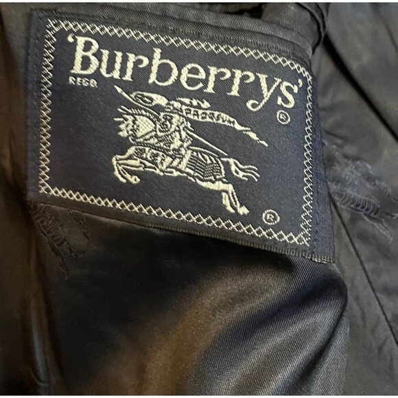 VTG Burberrys Mens Blazer Navy 100% Wool Made In USA Size 44R gold buttons - Picture 3 of 16